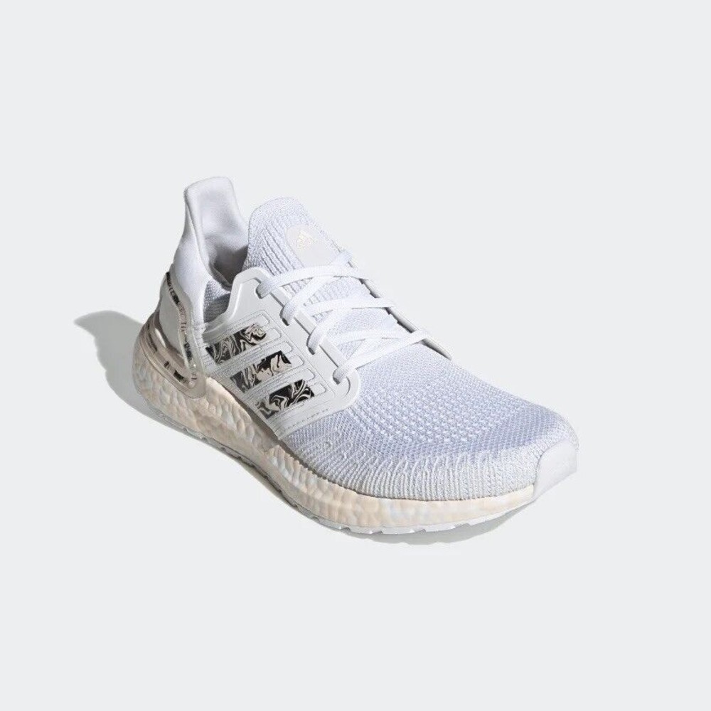 WOMEN'S adidas UltraBoost 20 Glam Pack - White Pink Tint FW5721 - Picture 2 of 10